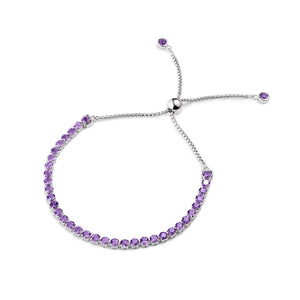Wanli Amethyst Bracelet, Sterling Silver - Tsai x Tsai | Luxury Gemstone Jewellery Gift