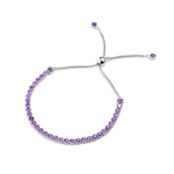 Wanli Amethyst Bracelet, Sterling Silver - Tsai x Tsai | Luxury Gemstone Jewellery Gift