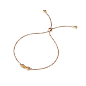 San Shi Citrine adjustable bracelet, 18 ct Rose Gold Vermeil - Tsai x Tsai | Luxury Gemstone Jewellery Gift 
