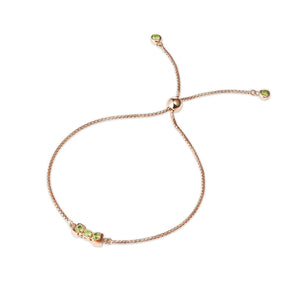 San Shi Peridot Bracelet, 18 ct Rose Gold Vermeil - Tsai x Tsai | Luxury Gemstone Jewellery Gift