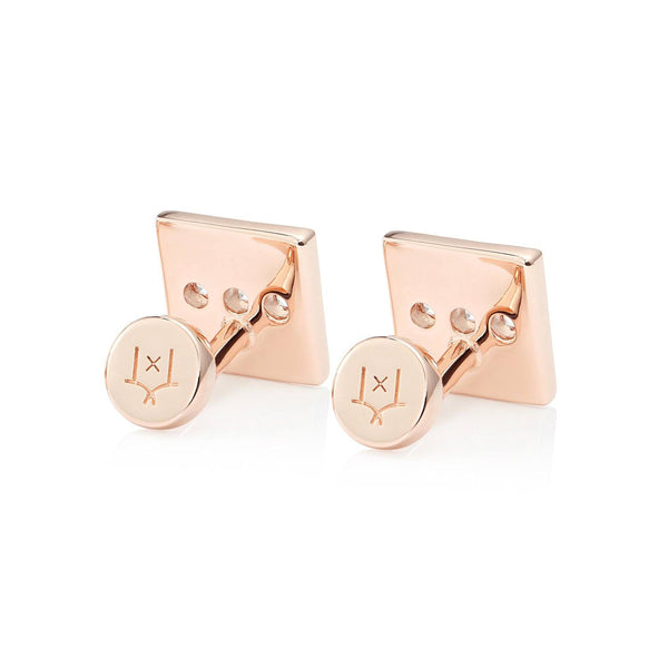 Rose Gold Vermeil Cufflinks with Black Spinel