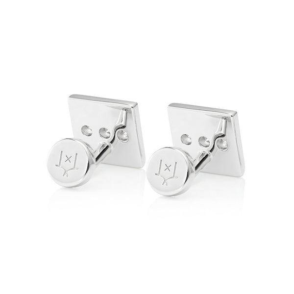 Sterling silver cufflinks with Black Spinel