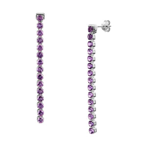 Wanli Amethyst Earrings, Sterling Silver - Tsai x Tsai | Luxury Gemstone Jewellery Gift
