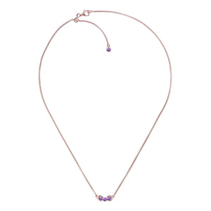 San Shi Amethyst Necklace, 18 ct Rose Gold Vermeil - Tsai x Tsai | Luxury Gemstone Jewellery Gift