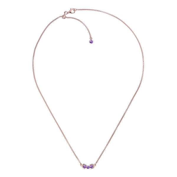 San Shi Amethyst Necklace, 18 ct Rose Gold Vermeil - Tsai x Tsai | Luxury Gemstone Jewellery Gift