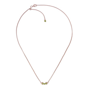 San Shi Peridot Neckalce, 18 ct Rose Gold Vermeil - Tsai x Tsai | Luxury Gemstone Jewellery Gift