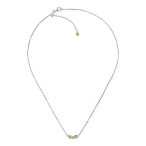 San Shi Peridot Necklace, Sterling Silver - Tsai x Tsai | Luxury Gemstone Jewellery Gift