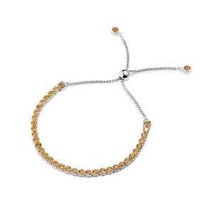 Beitou Citrine Adjustable Bracelet 925 Sterling Silver - Tsai by Tsai Luxury Natural Gemstone Jewellery Gift