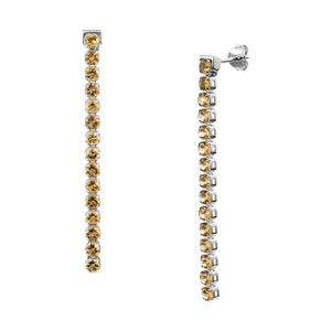 Beitou Citrine Earrings, Sterling Silver - Tsai x Tsai | Luxury Gemstone Jewellery Gift