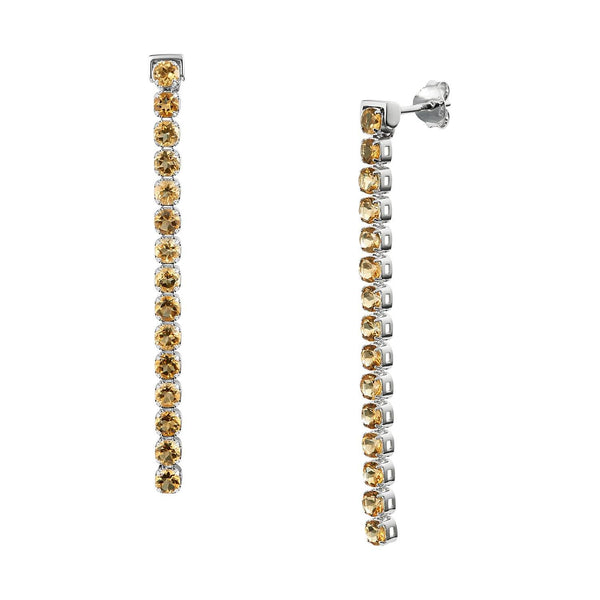 Beitou Citrine Earrings, Sterling Silver - Tsai x Tsai | Luxury Gemstone Jewellery Gift