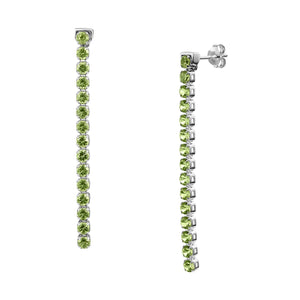 Pinglin Peridot Earrings, Sterling Silver - Tsai x Tsai | Luxury Gemstone Jewellery Gift