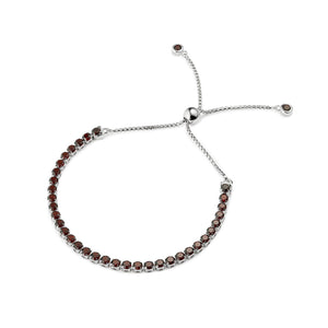 Zhongshan Garnet Bracelet, Sterling Silver - Tsai x Tsai | Luxury Gemstone Jewellery Gift