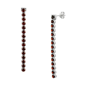 Zhongshan Garnet Earrings, Sterling Silver - Tsai x Tsai | Luxury Gemstone Jewellery Gift